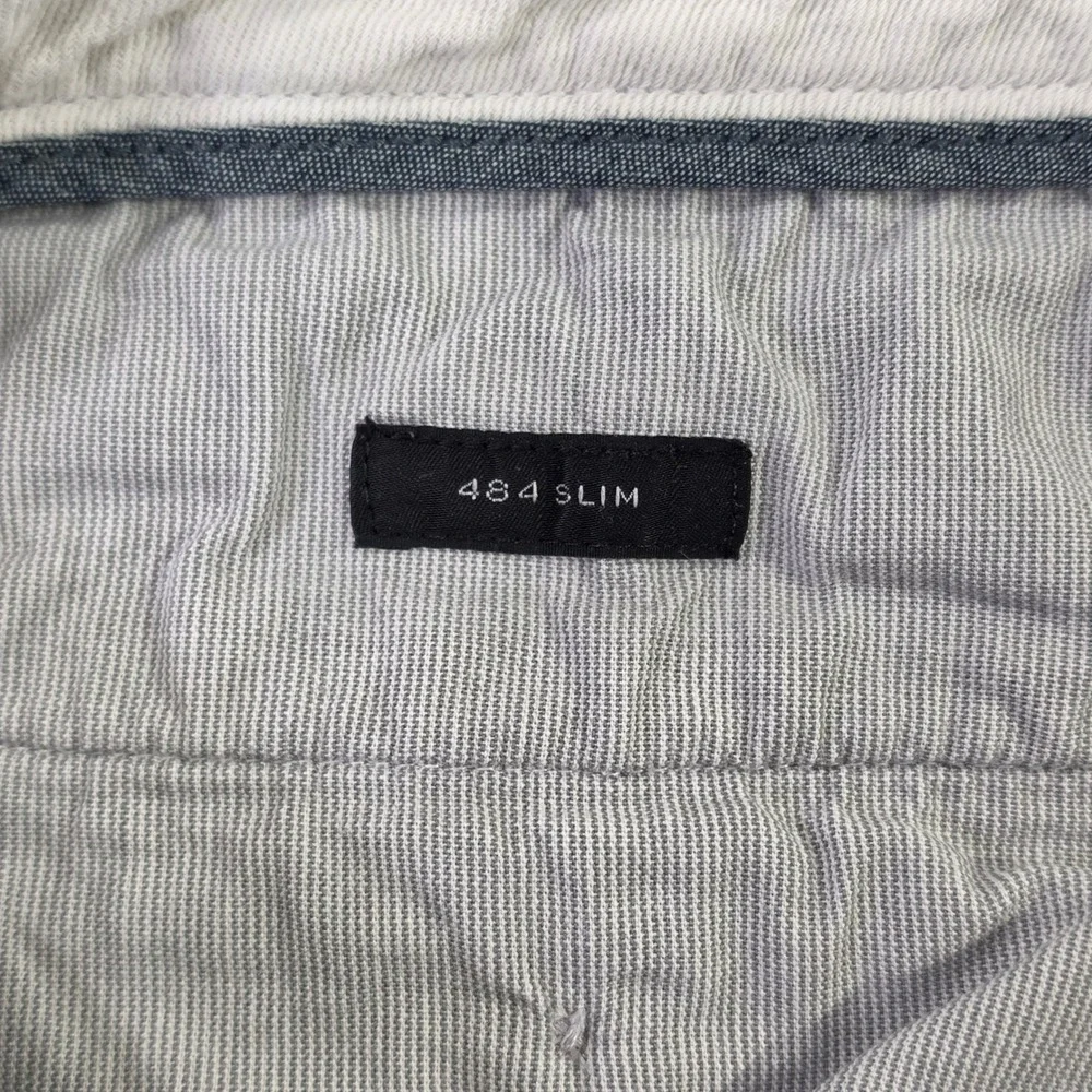 J.Crew 484 Slim Fit Stretch Chino Pants Mens 32x31 Light Gray Cotton Blend